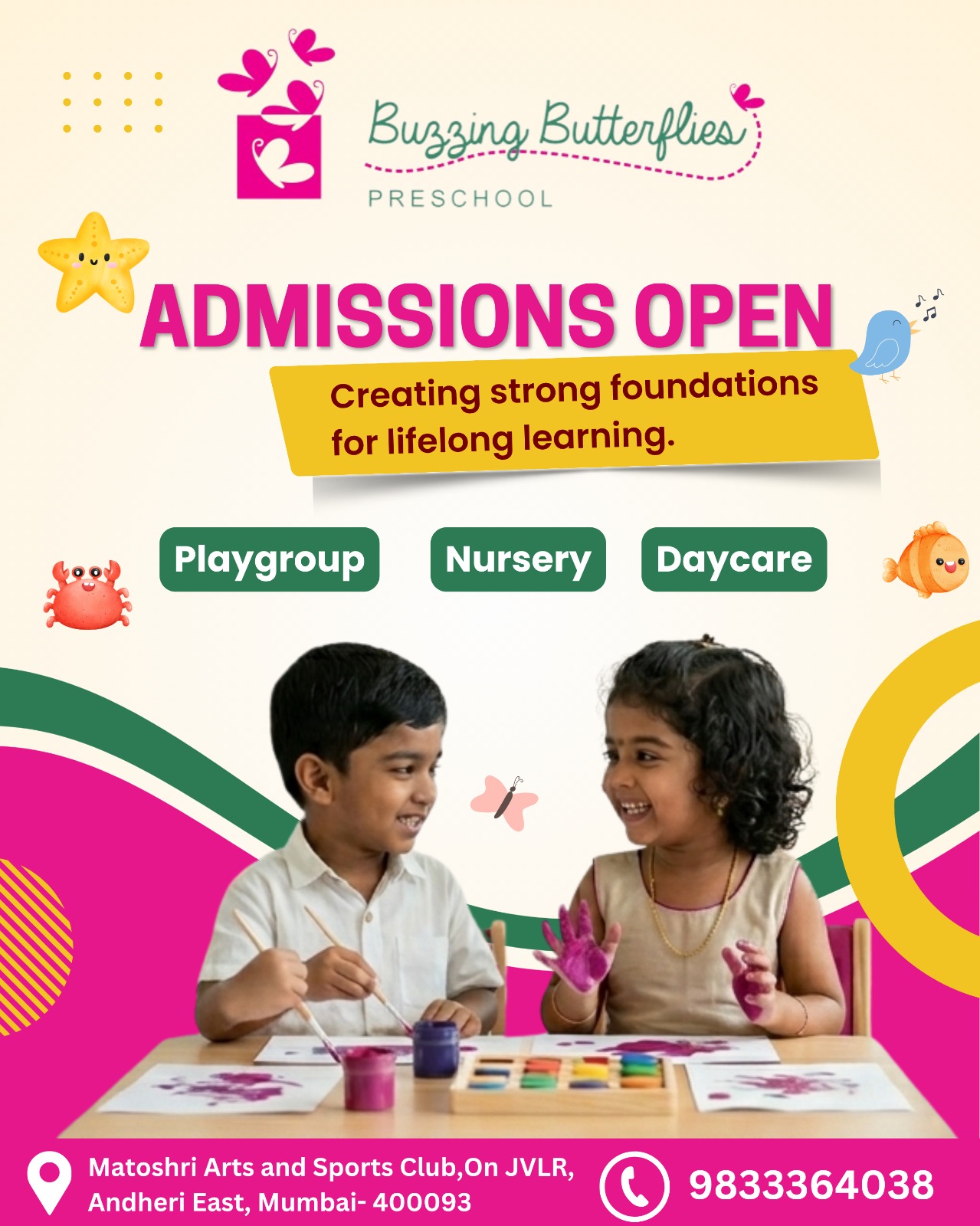 Admissions open poster